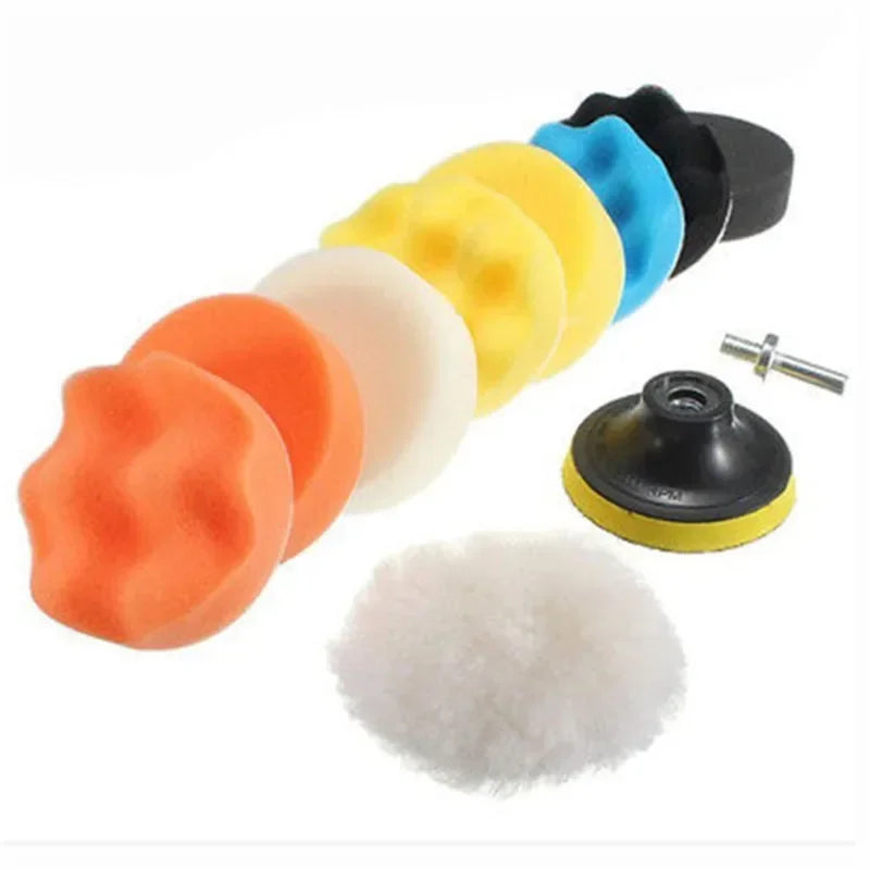 Set di dischi per lucidare auto a 11 pezzi di colore misto da 3 pollici 80 mm