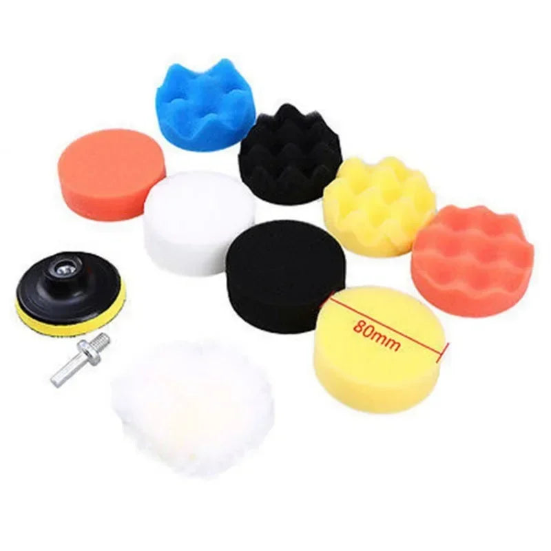 Set di dischi per lucidare auto a 11 pezzi di colore misto da 3 pollici 80 mm